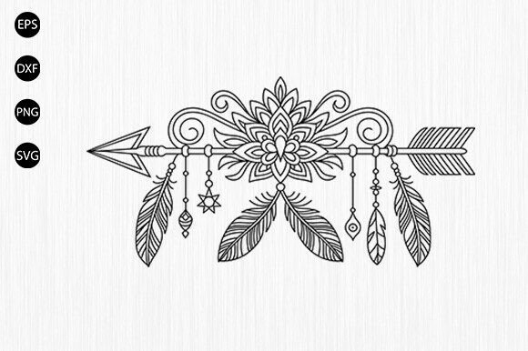 Floral Arrow SVG, Arrow SVG, Bow Svg