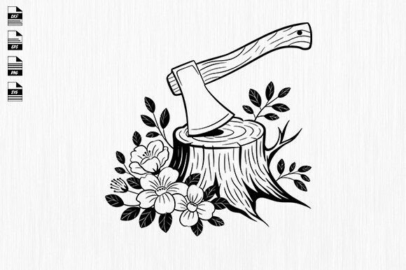 Floral Lumberjack Svg, Lumberjack Vector