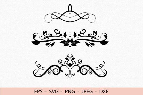 Floral Swirls Svg Ornament Flourish Png