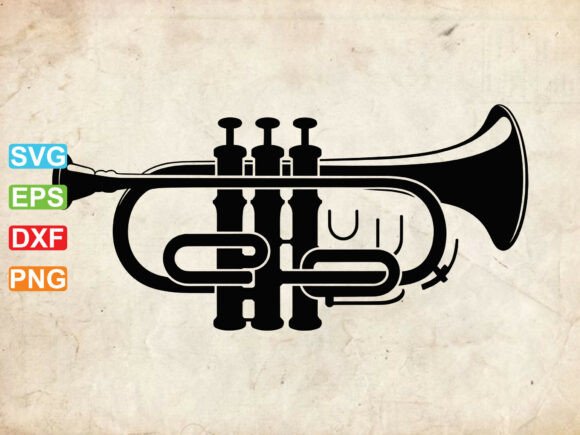 Floral Trumpet Svg for Music Lovers