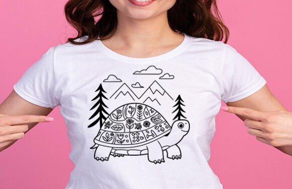 Floral Turtle SVG, Tortoise SVG, Files