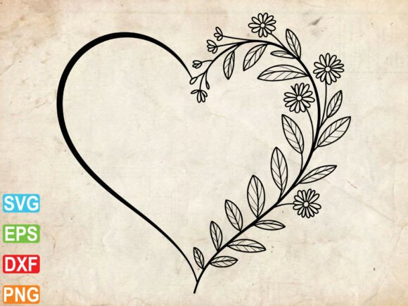 Flower Wreath Svg, Floral Frame Svg