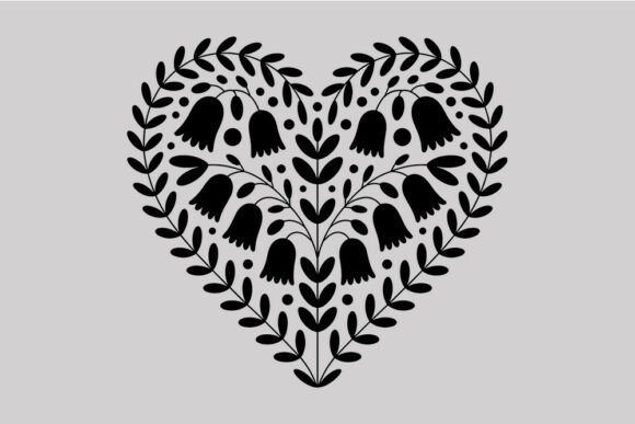 Heart Floral Wreath SVG Daisy Flower H